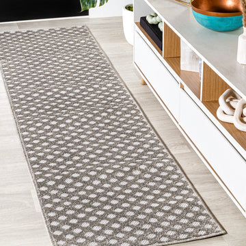 Rabat High-low Pile Mini-diamond Trellis Area Rug